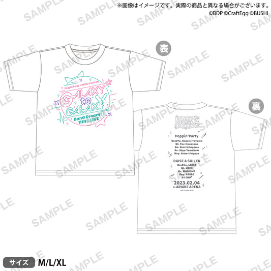 BanG Dream! 11th☆LIVE DAY1:Poppin'Party×RAISE A SUILEN「GALAXY to GALAXY」 Normal ver. T-Shirt